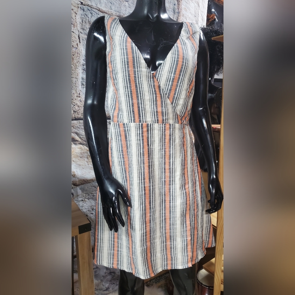 V-Neck Wrap-Style Dress